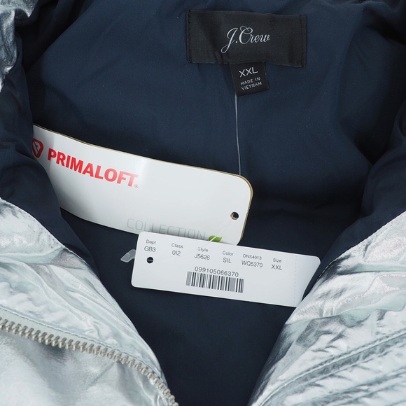 Metallic Short Puffer Jacket with Eco-Friendly Primaloft® - Picture 9 of 9